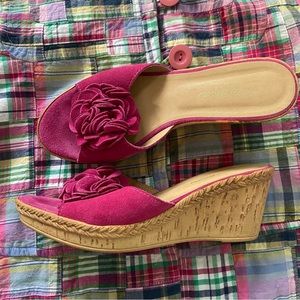 Pink Flower Wedges - 8